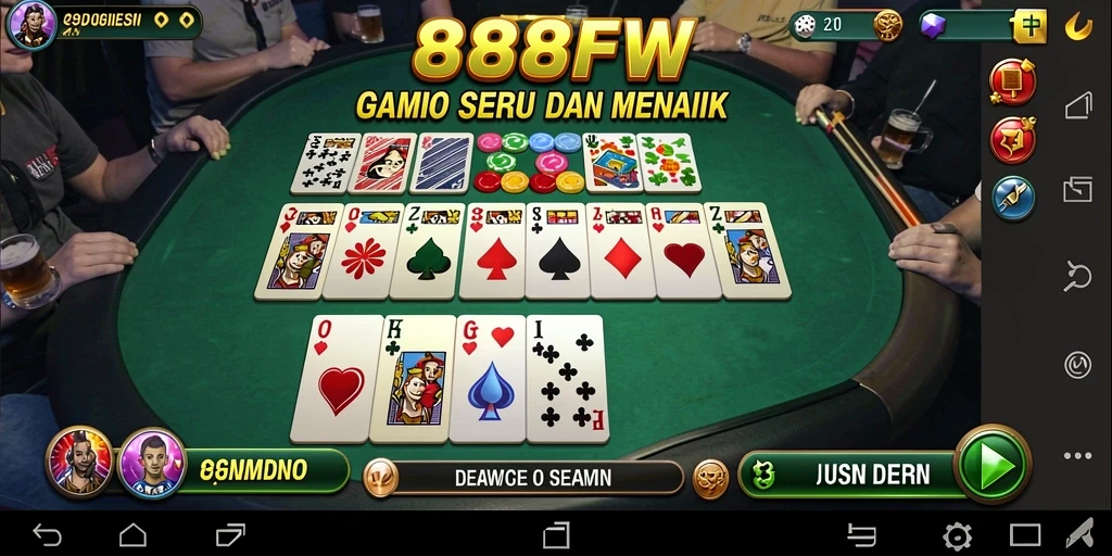 Screenshot gameplay 888FW menampilkan momen seru bermain domino.