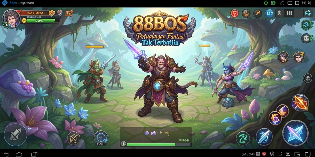 Screenshot menampilkan momen epik dalam petualangan RPG 88BOS.