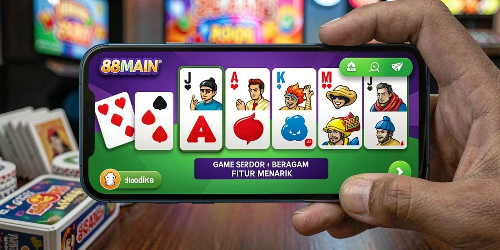 Tampilan menarik dari gameplay seru dalam 88MAIN, aplikasi Domino.