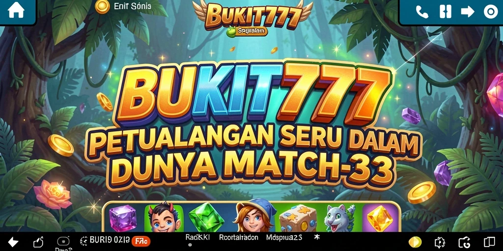 Tangkapan layar BUKIT777 menampilkan gameplay seru dan penuh warna dari level Match-3.
