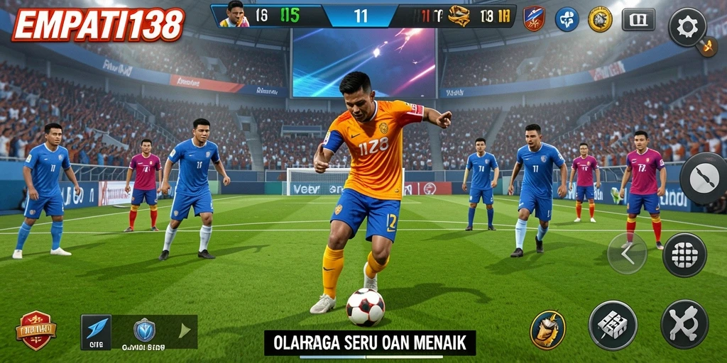 Tampilan gameplay seru di EMPATI138, penuh aksi olahraga.