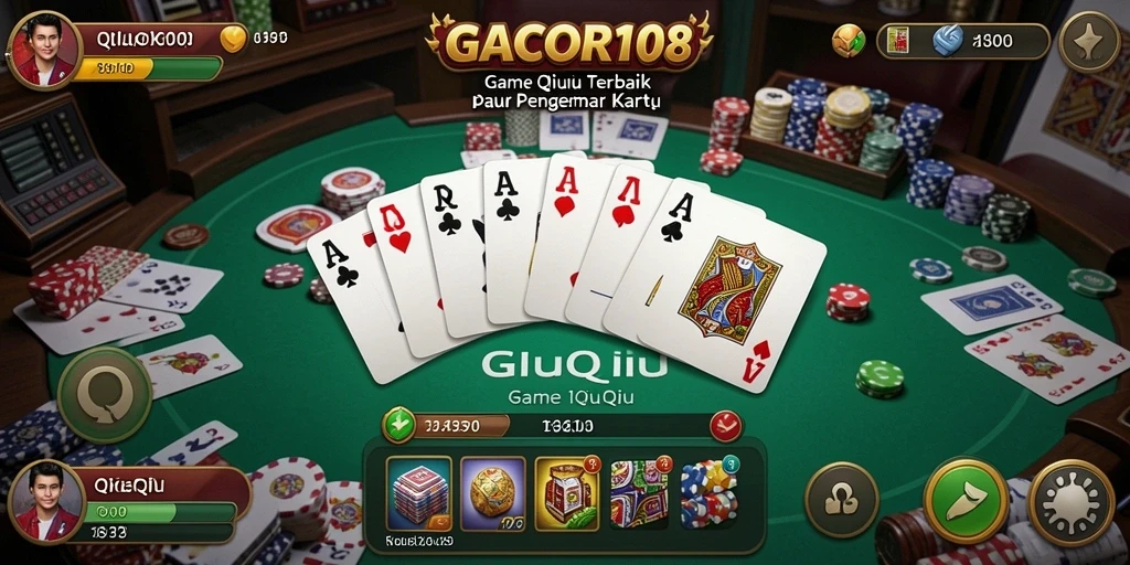 Tampilan gameplay QiuQiu yang menegangkan di GACOR108.