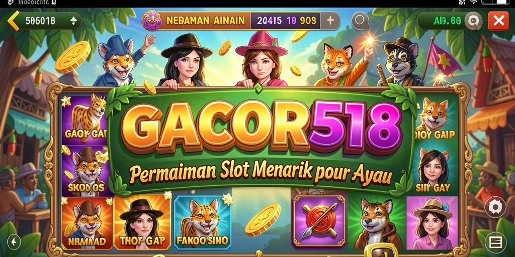 Screenshot utama GACOR518 menampilkan gameplay Slot yang seru.