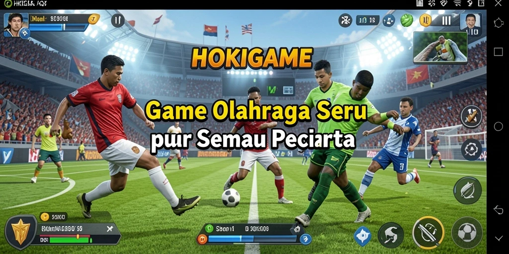 Screenshot HOKIGAME menampilkan aksi gameplay olahraga yang mendebarkan.