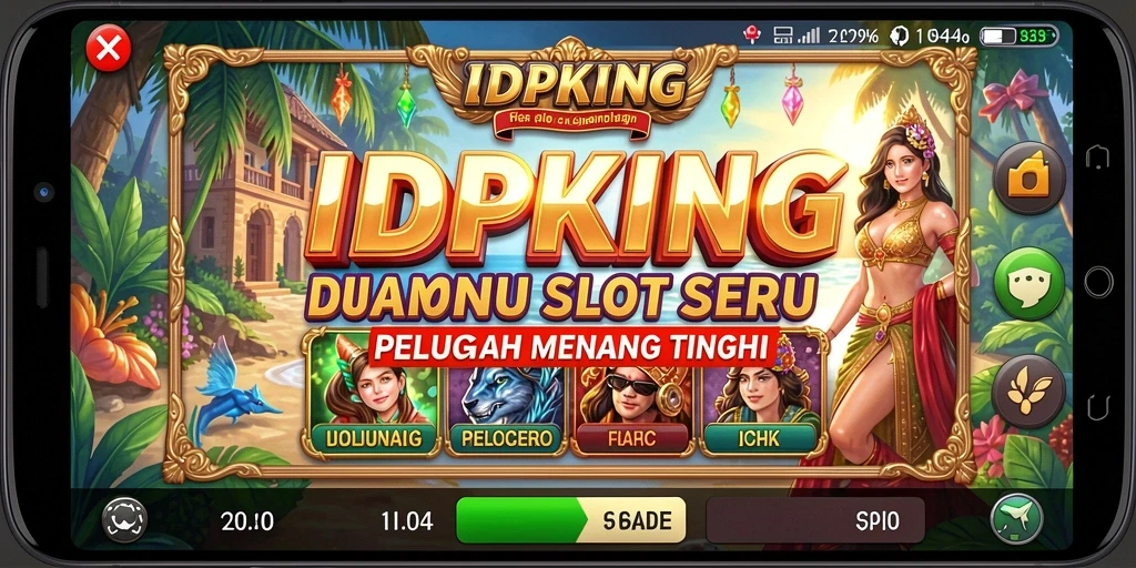 Tampilan gameplay menarik dari IDPKING dengan berbagai simbol Slot.