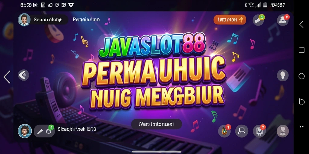 Screenshot gameplay JAVASLOT88 menampilkan keseruan bermain musik.