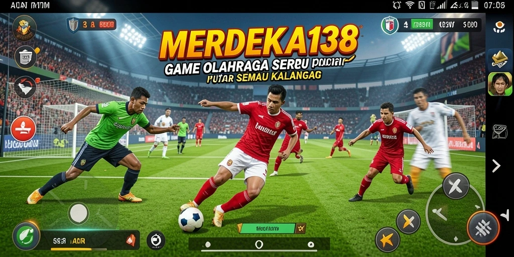 Tampilan menarik dari gameplay olahraga di MERDEKA138.