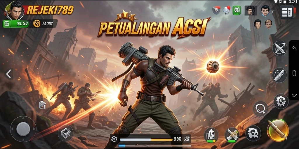 Tampilan seru dari gameplay aksi di REJEKI789.