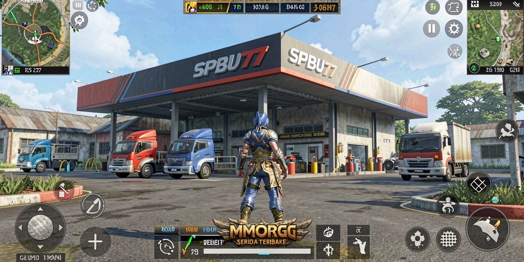 Tampilan menakjubkan dari gameplay SPBU77 dengan aksi pertempuran seru.