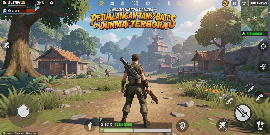 Screenshot gameplay SUSTER123 menampilkan aksi seru di dunia terbuka.