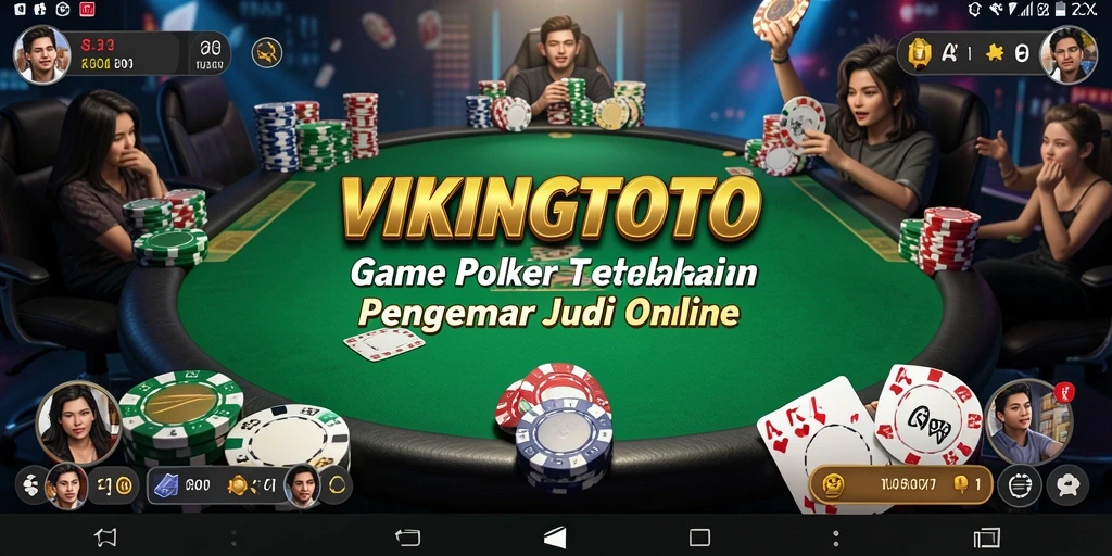 Screenshot gameplay <strong>VIKINGTOTO</strong> menampilkan suasana permainan poker yang seru dan interaktif.